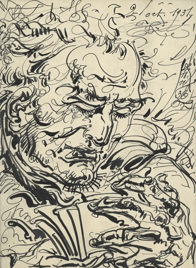 Illustration till Ons Volk ontwaakt oktober 1931 av Alfred Ost