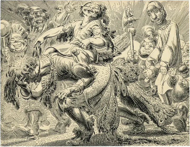 Illustration "Lotje" – Lotje till häst på Fliks rygg av Alfred Ost