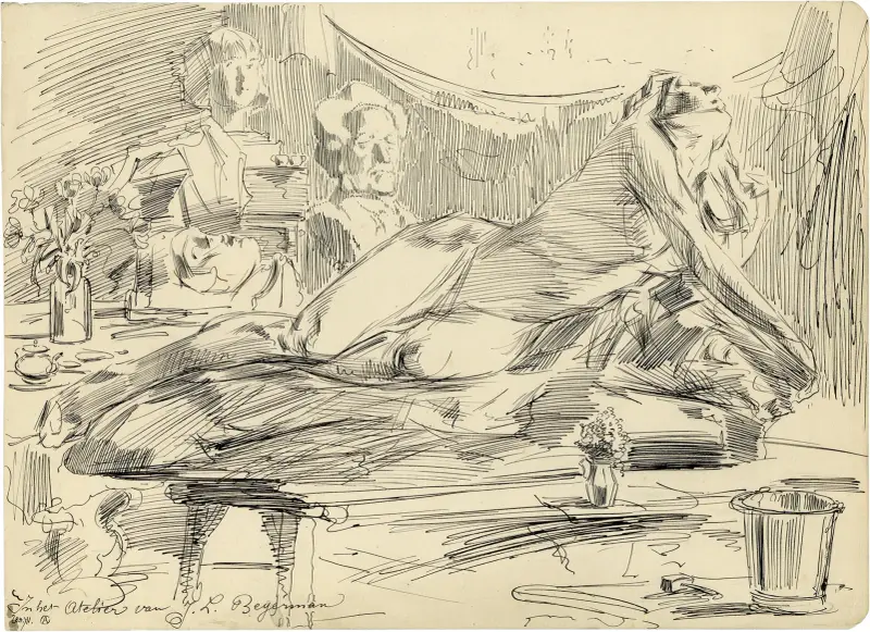 In het atelier van J.L Beyerman av Alfred Ost