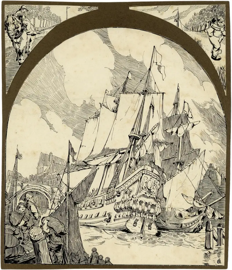La navigation à Malines av Alfred Ost