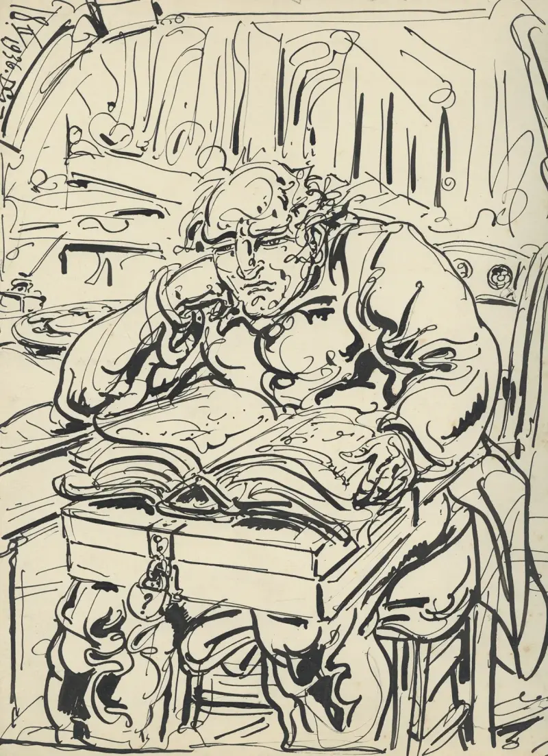 Lesender Mann von Alfred Ost