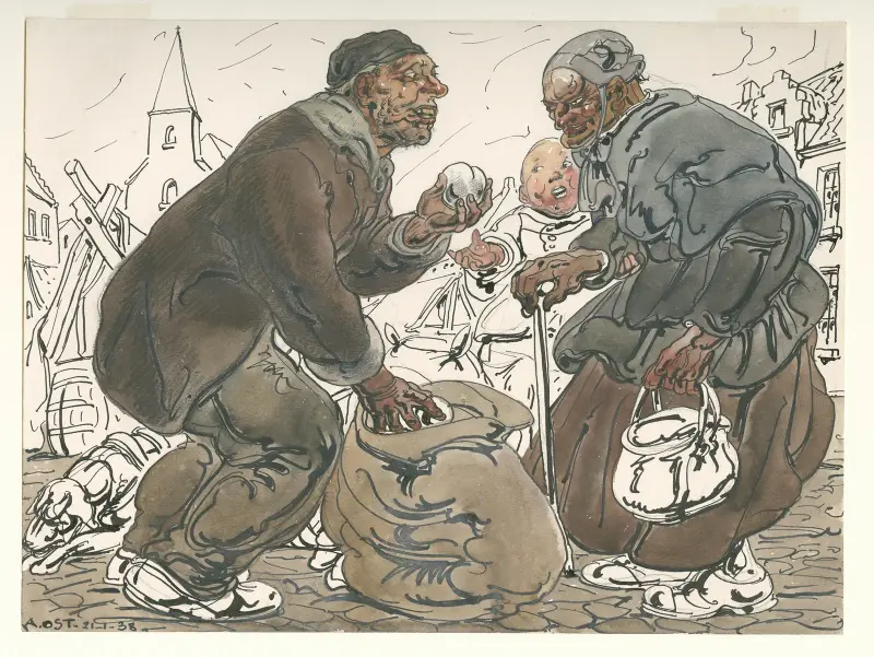 Marktszene, 1938 – Nr. 1 von Alfred Ost