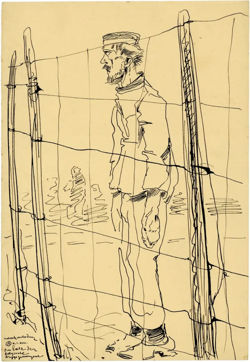Projekt litografii „Ten bate der Belgische krijgsgevangenen”, 1917 – nr 1, Alfred Ost