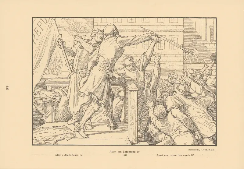 Även en dödsdans IV av Alfred Rethel