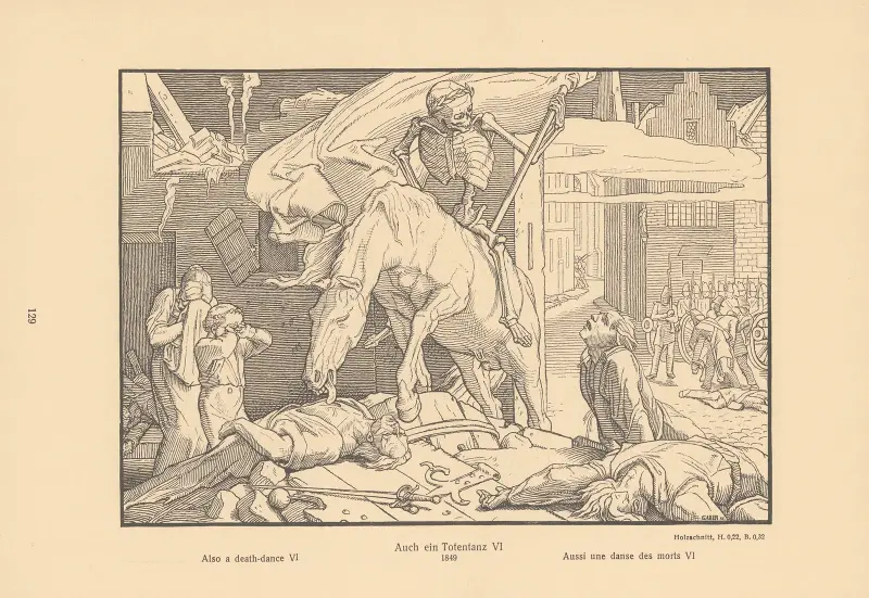 Även en dödsdans VI av Alfred Rethel