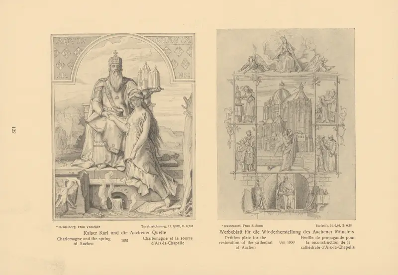 Karl den store och källan i Aachen av Alfred Rethel