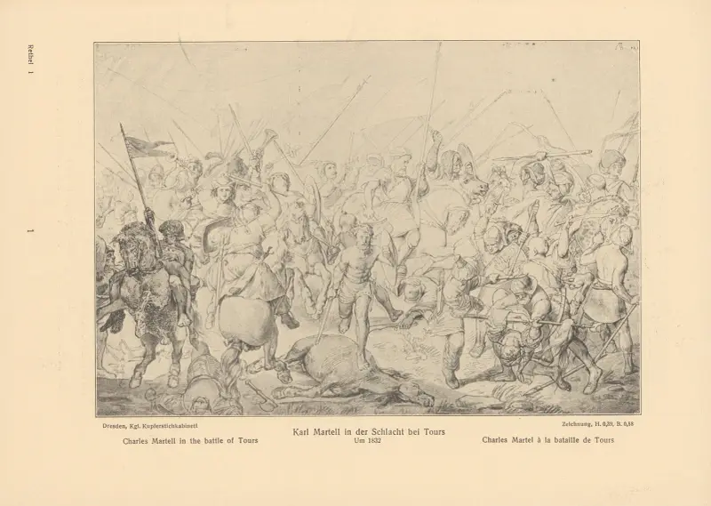 Charles Martell in the battle of Tours av Alfred Rethel