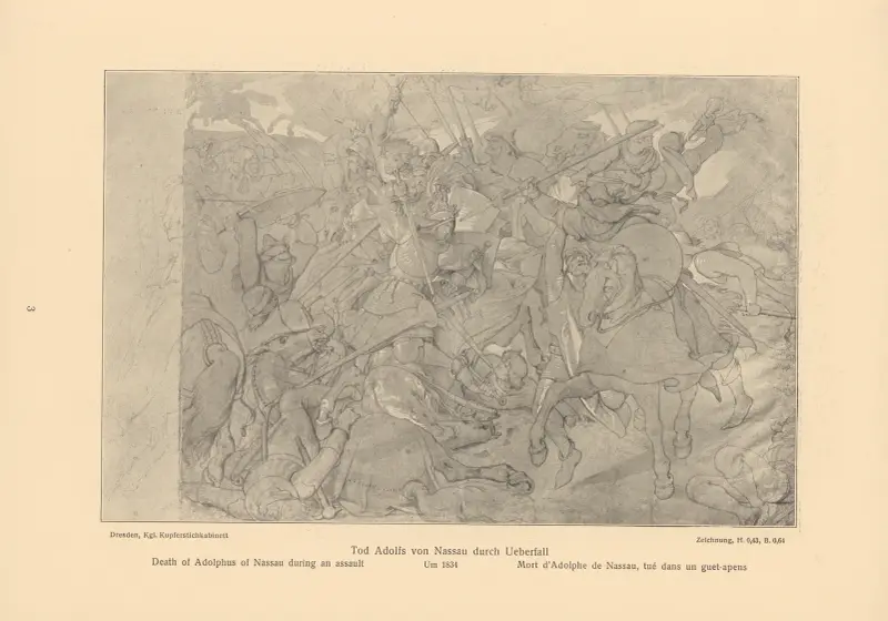 Adonis död under en attack av Alfred Rethel