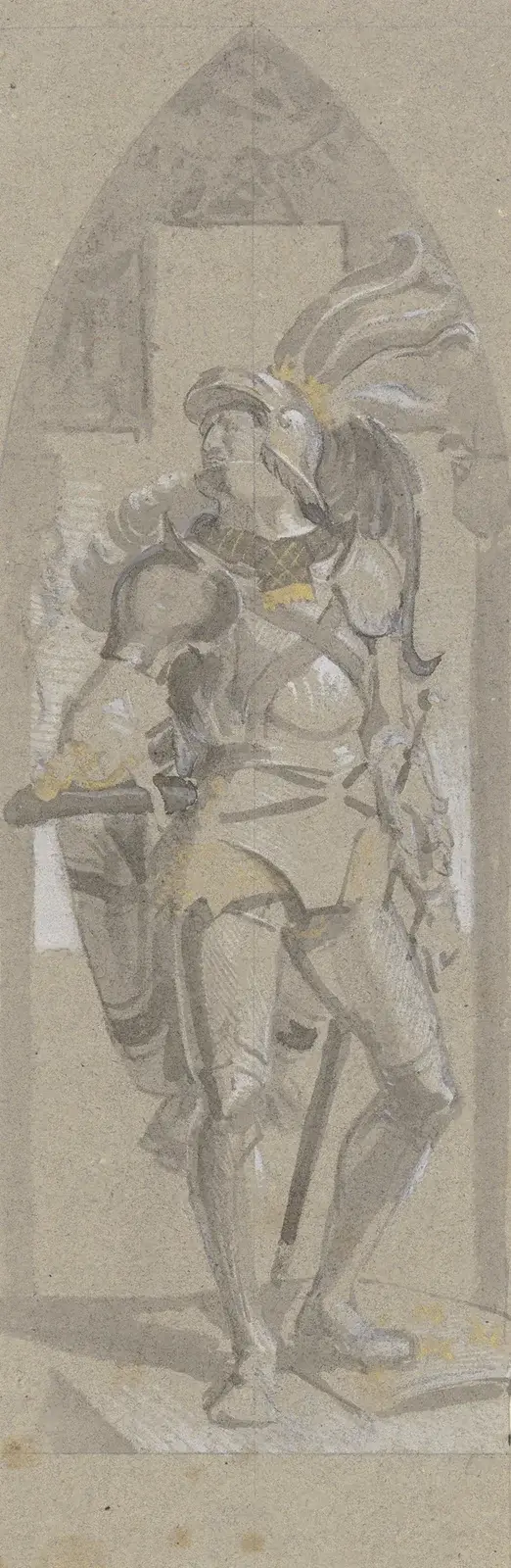 Entwurf zum Bild Kaiser Maximilians I. im Frankfurter Römer av Alfred Rethel