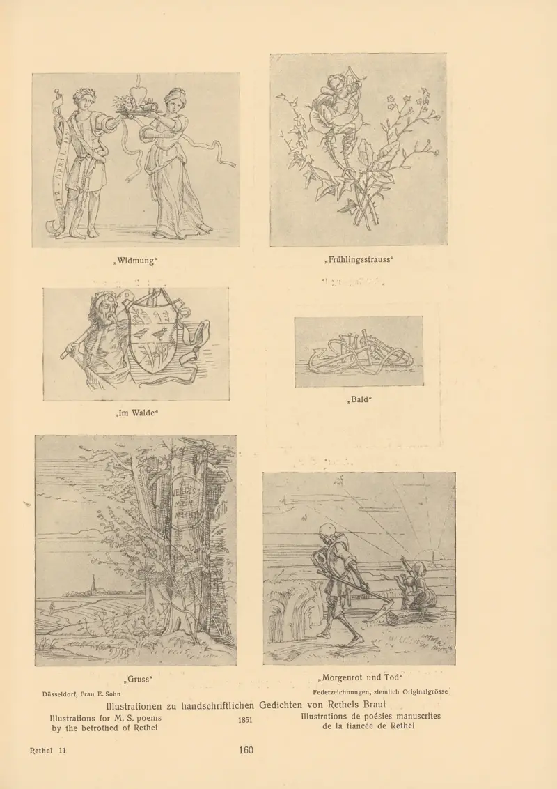 Illustrations for M. S. poems av Alfred Rethel