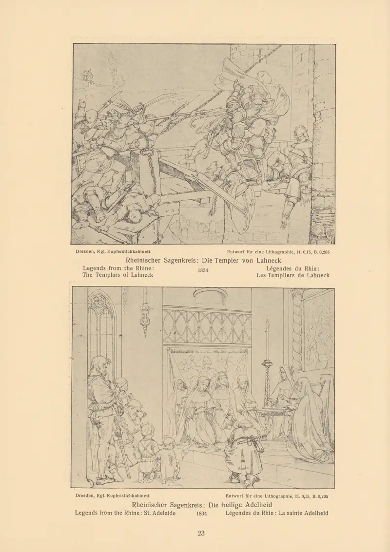Legends from the Rhine; The Templars of Lahneck, St Adelaide av Alfred Rethel
