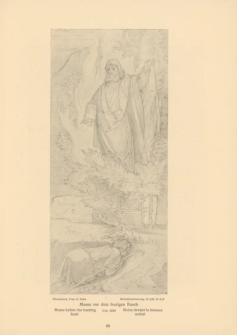 Moses vid den brinnande busken av Alfred Rethel