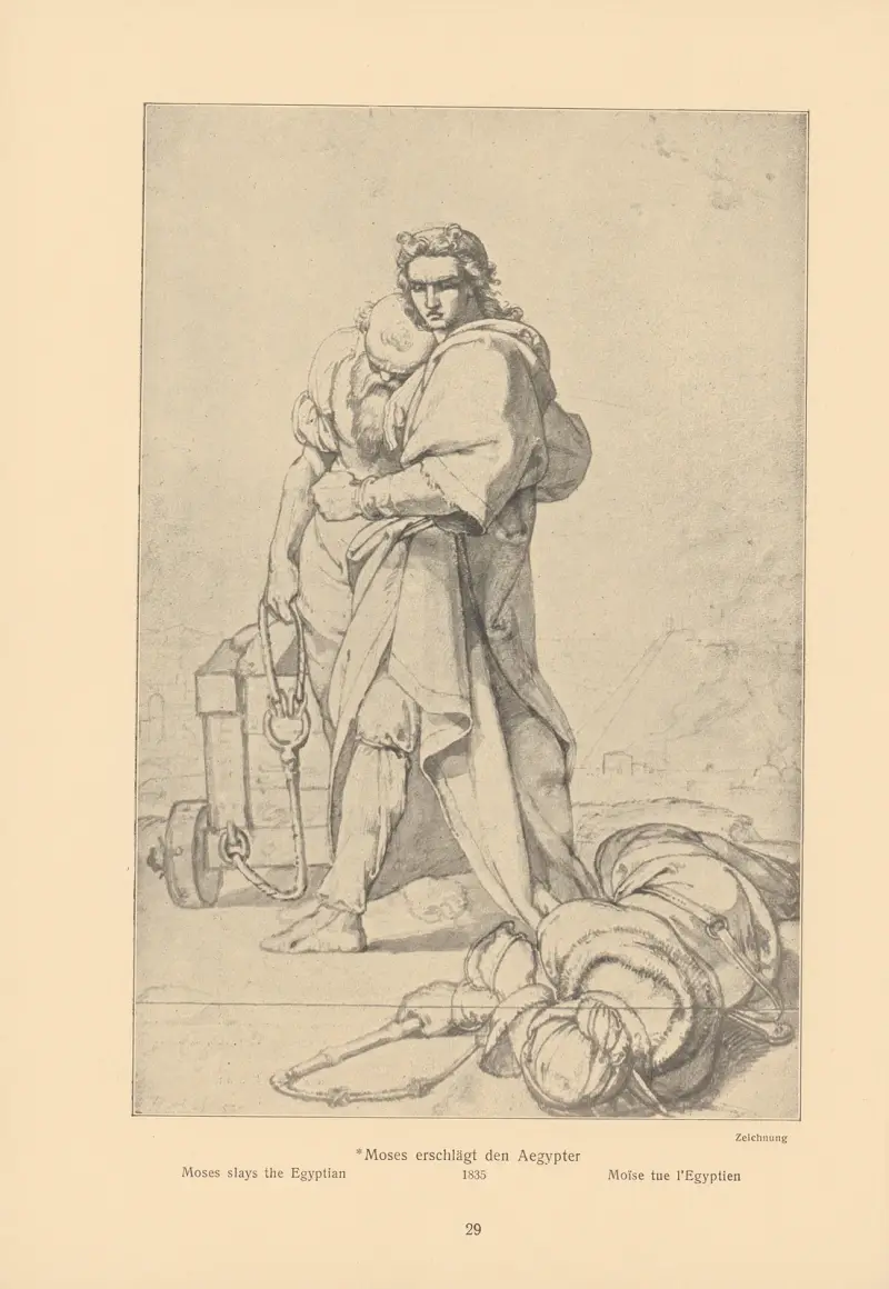 Moses dräper egyptiern av Alfred Rethel