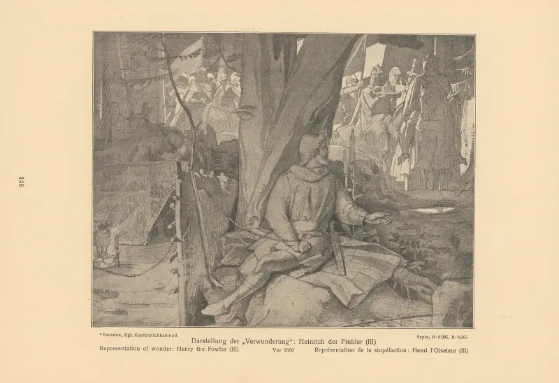 Representation of wonder; Henry the FowTer (III) av Alfred Rethel