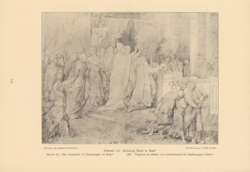 Sketch for ‘The coronation of Charlemagne at Rome’ av Alfred Rethel