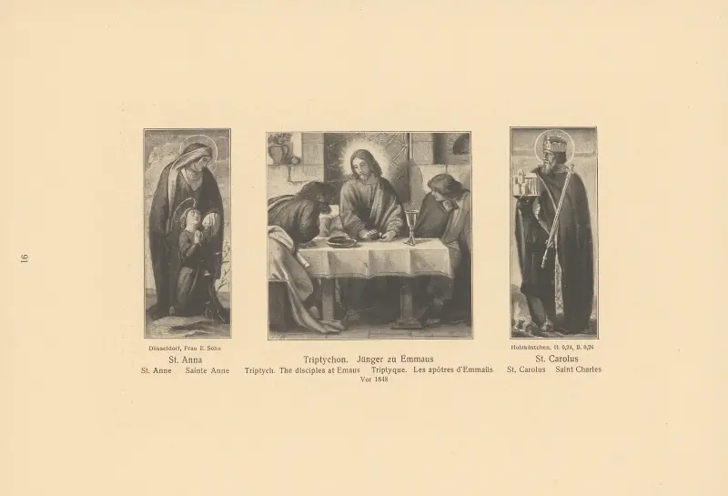 St. Anne, The disciples at Emaus, St. Carolus av Alfred Rethel