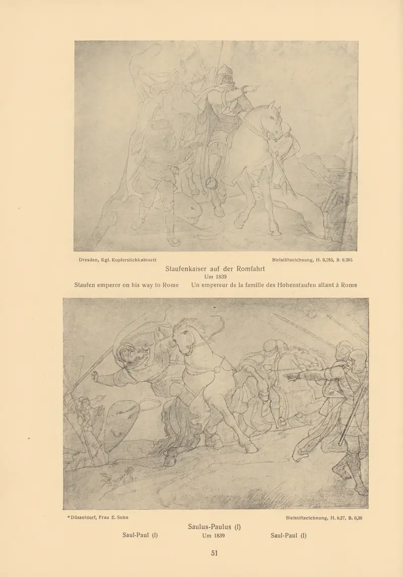Staufen emperor on his way to Rome, Saul-Paul (I) av Alfred Rethel