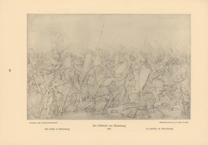 The battle of Merseburg av Alfred Rethel