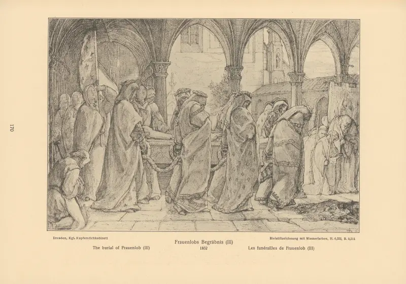 The burial of Frauenlob (III) av Alfred Rethel