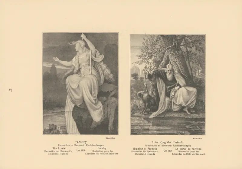 The Lorelei. Illustration for Reumont’s Rhineland legends, The ring of Fastrada av Alfred Rethel