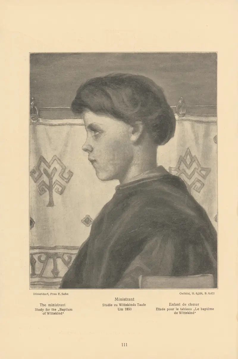 Der Ministrant – Studie zu ‚Wittekinds Taufe‘ von Alfred Rethel