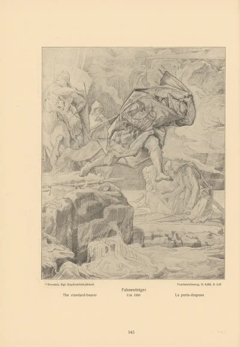 Fanbäraren av Alfred Rethel