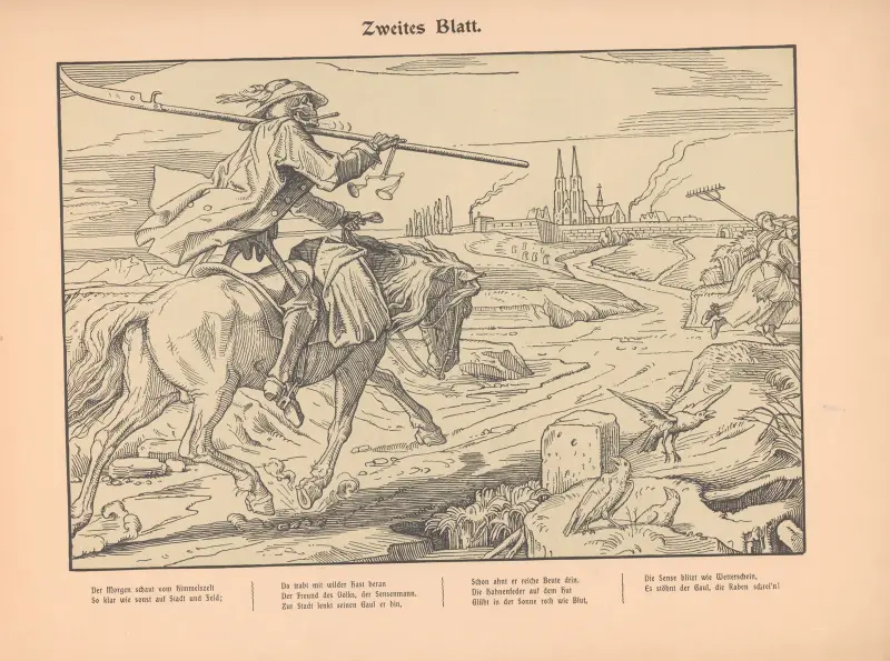 Zweites Blatt av Alfred Rethel