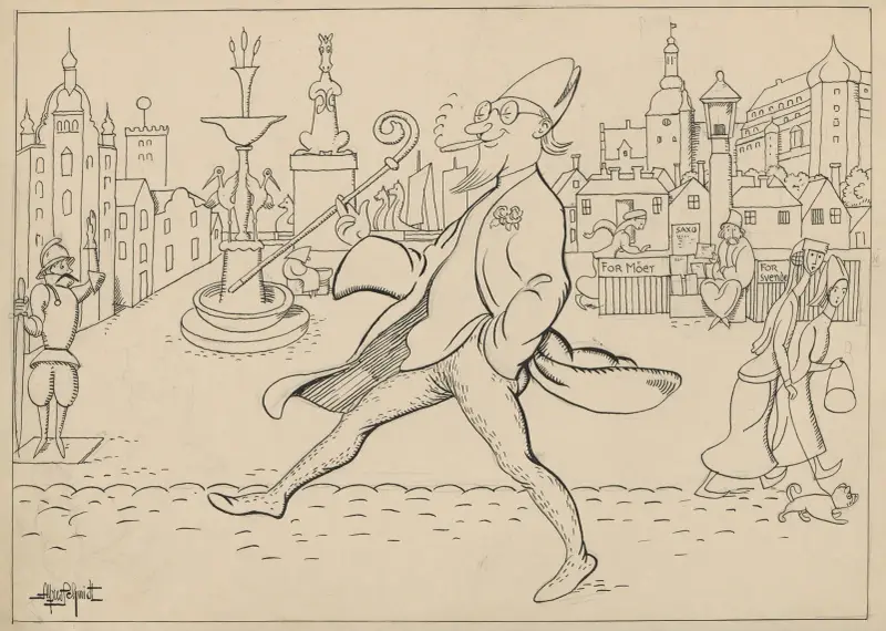 Absalon går runt på Amagertorv av Alfred Schmidt