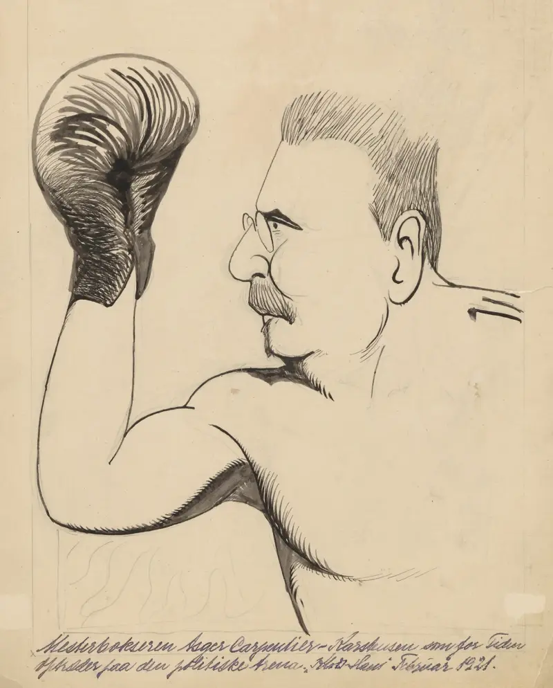 Asger Karstensen as a boxer av Alfred Schmidt