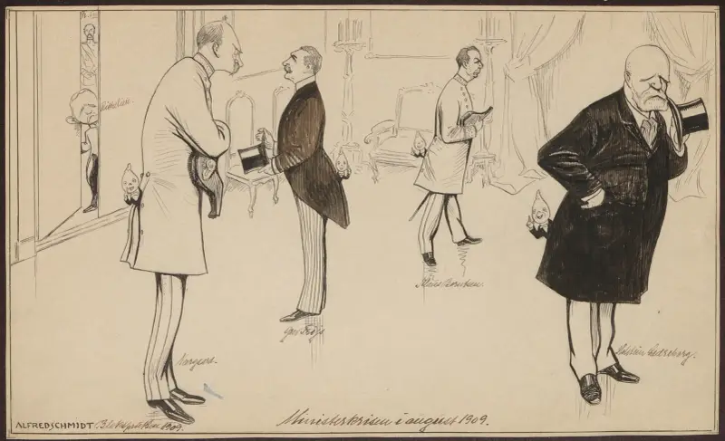 Under regeringskrisen i augusti 1909 av Alfred Schmidt