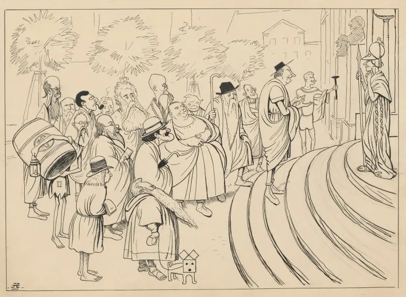 In front of the Temple of Pallas Athena av Alfred Schmidt