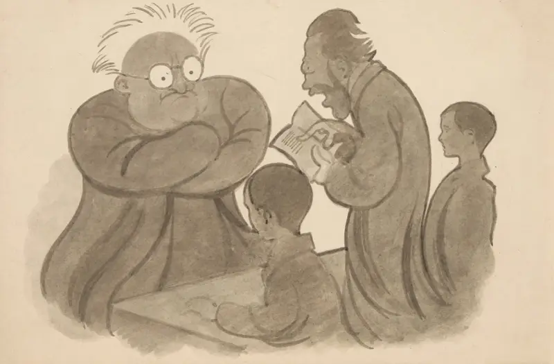 In his dreams, the author relives embarrassing episodes from his school days, Alfred Schmidt