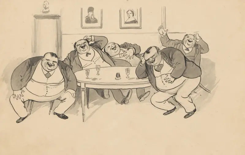 Männer um den Tisch von Alfred Schmidt