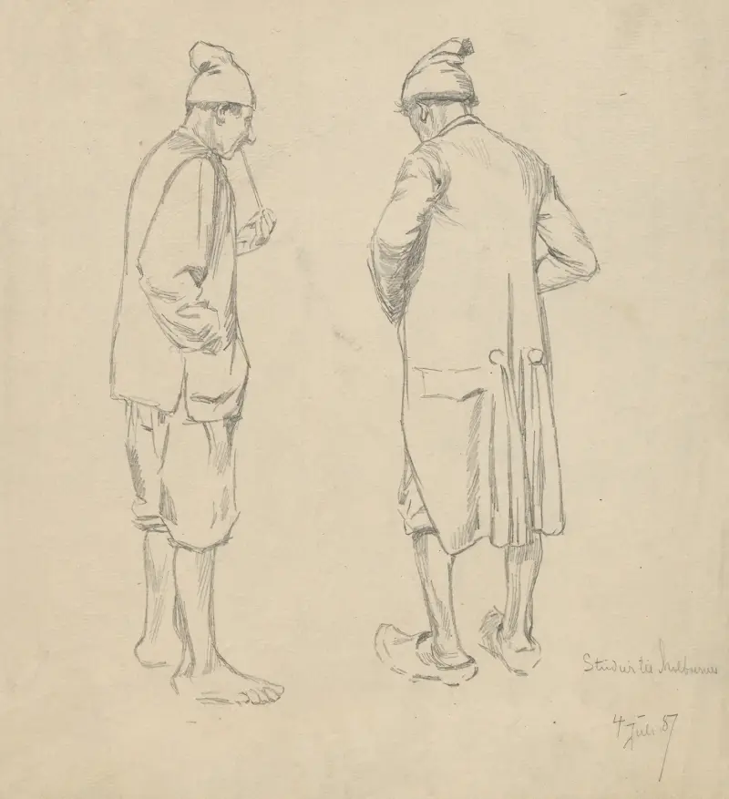 Porträtt av en bonde av Alfred Schmidt