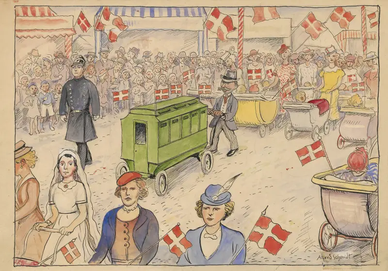 Smertensbarnevognen (Smärtornas barnvagn) av Alfred Schmidt