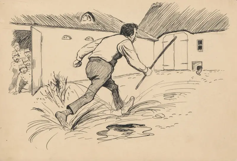 Soldater i ladugården av Alfred Schmidt