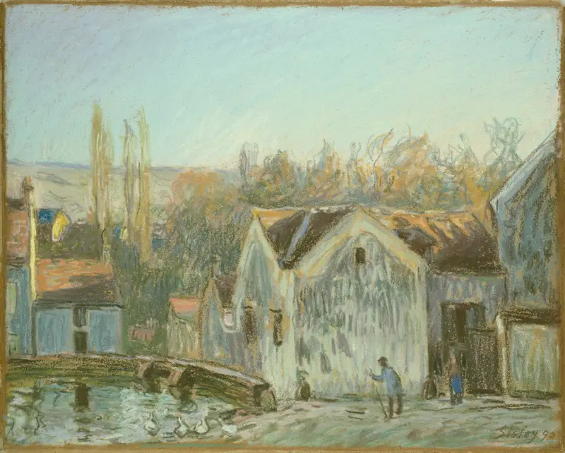 A Corner of Moret-sur-Loing av Alfred Sisley