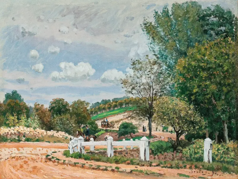 La Route De Verrieres av Alfred Sisley