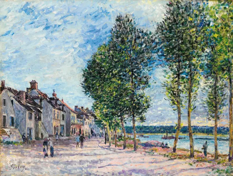 Seine vid Bougival, 1876 – nr 1 av Alfred Sisley