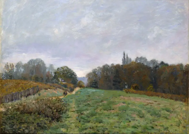 Landscape at Louveciennes av Alfred Sisley