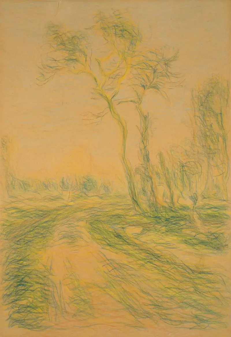 Krajobraz z drzewami, Alfred Sisley