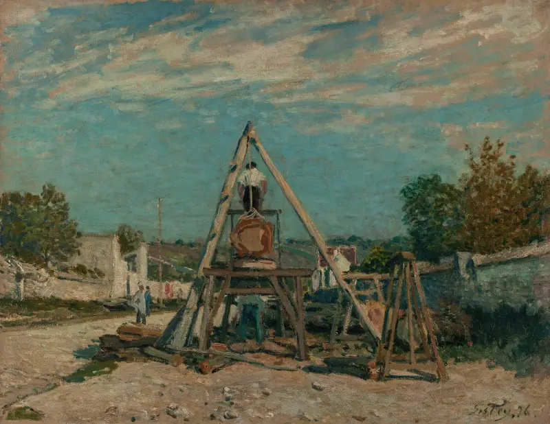 Les scieurs de long av Alfred Sisley