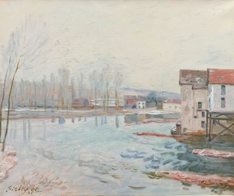 Winter in Moret von Alfred Sisley