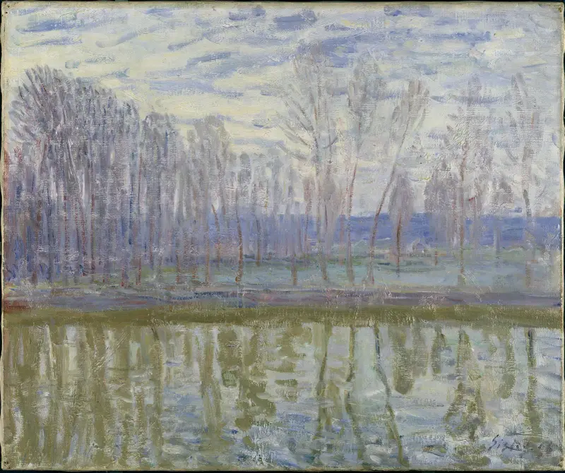 On the Shores of Loing av Alfred Sisley