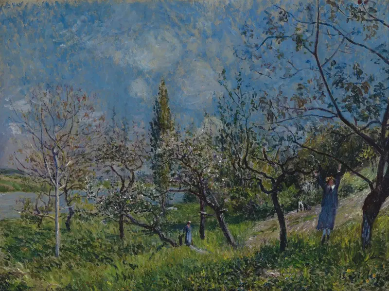 Obstgarten im Frühling von Alfred Sisley