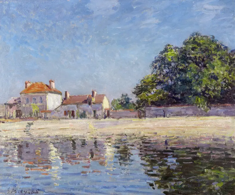 The River Loing at Saint-Mammes av Alfred Sisley
