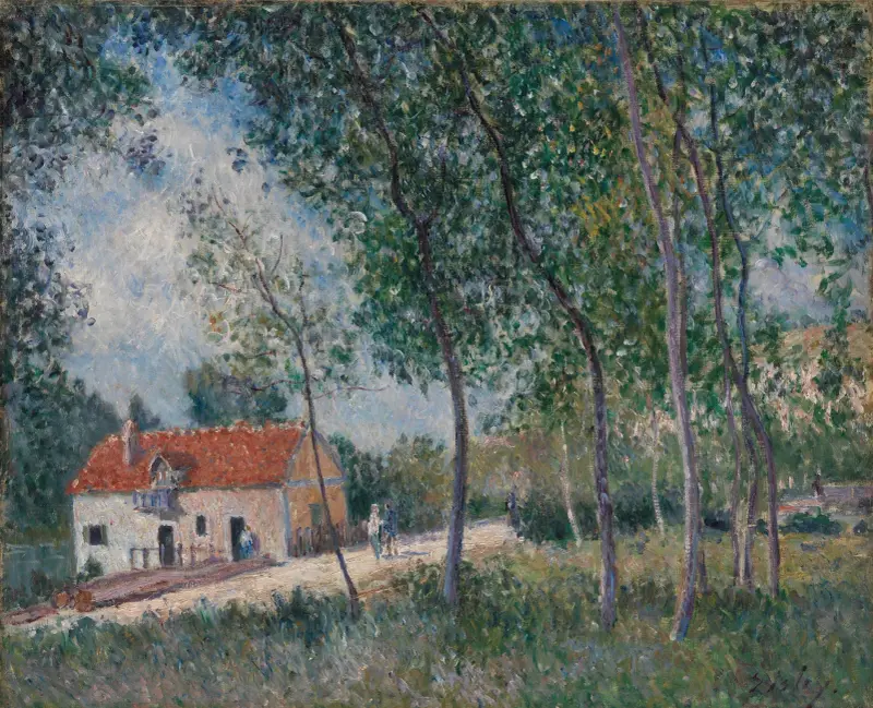 The Road from Moret to Saint-Mammès av Alfred Sisley
