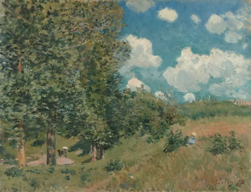 The Road from Versailles to Saint-Germain av Alfred Sisley