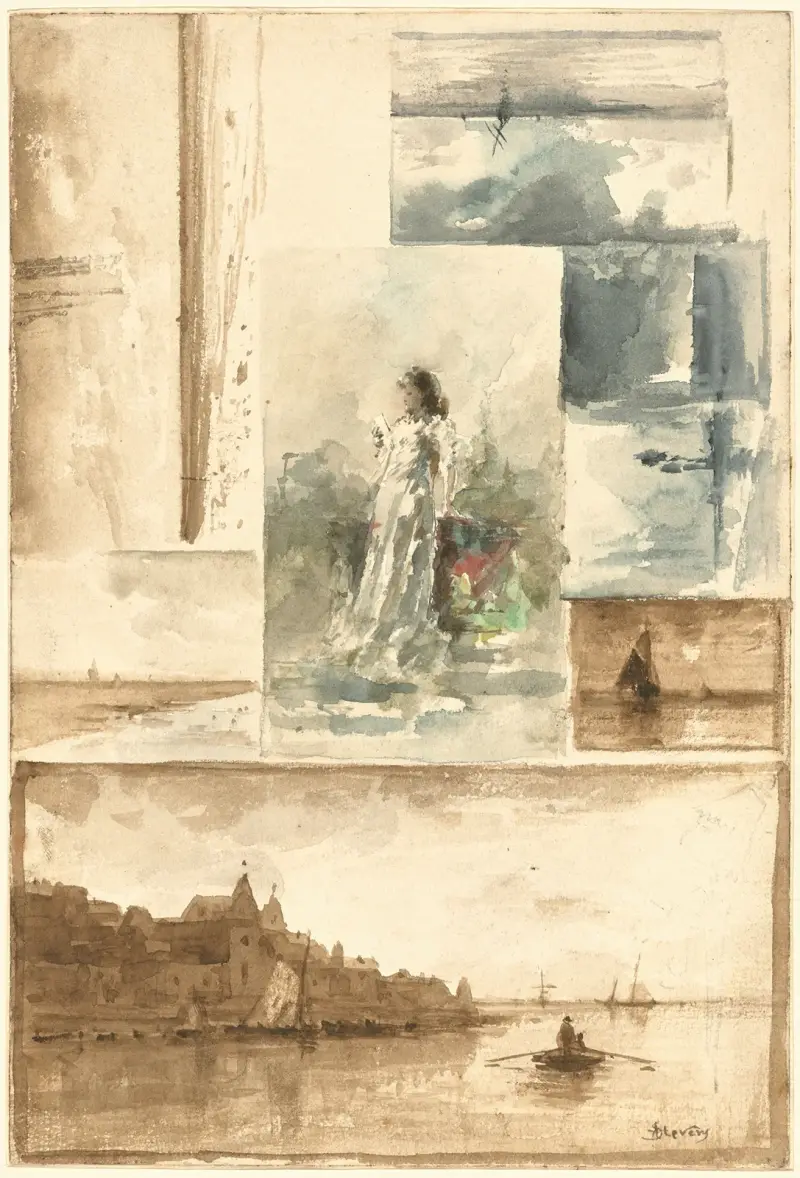 A Trompe l’oeil Collage av Alfred Stevens