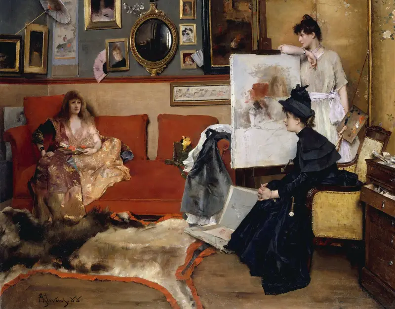 In the Studio av Alfred Stevens